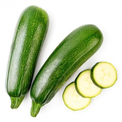 Courgette à peau vert foncé