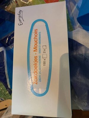 Mouchoirs Zakdoekjes 2 épaisseurs Boite de 150 mouchoirs