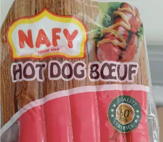 Nafy Hot Dog de Boeuf 200g